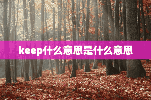 keep什么意思是什么意思